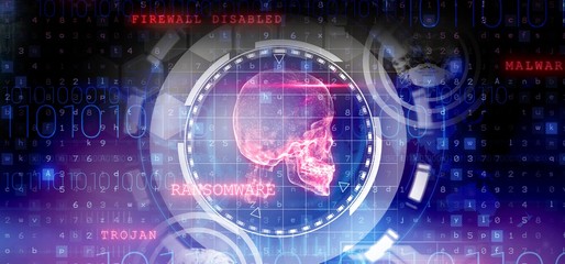 Wall Mural - composite image of virus background