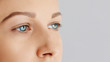 © Olesia - Femal face with blue eyes without make-up