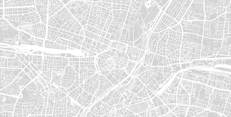 Canvas Print - Urban vector city map of Munich, Germany