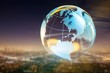 © BillionPhotos.com - Glass globe ball in light rays on background