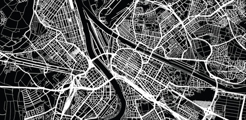 Urban vector city map of Mannheim, Germany