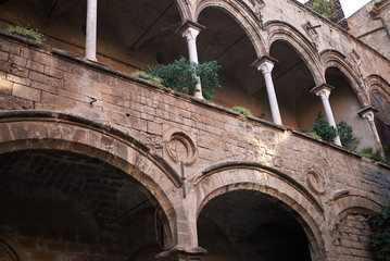 Poster - Palermo, Italy - September 06, 2018 : View of palazzo Ajutamicristo