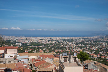 Wall Mural - Palermo, Italy - September 11, 2018 : View of Palermo from Monreale