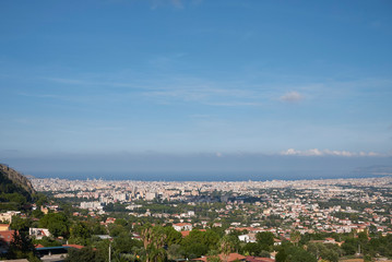 Wall Mural - Palermo, Italy - September 11, 2018 : View of Palermo from Monreale