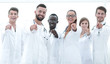 © ASDF - doctors team showing finger in camera