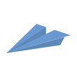 Papierflugzeug - blau - Vektor
