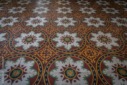 Isolated Colorful Hand Painted Old School Vintage Tiles Buy This