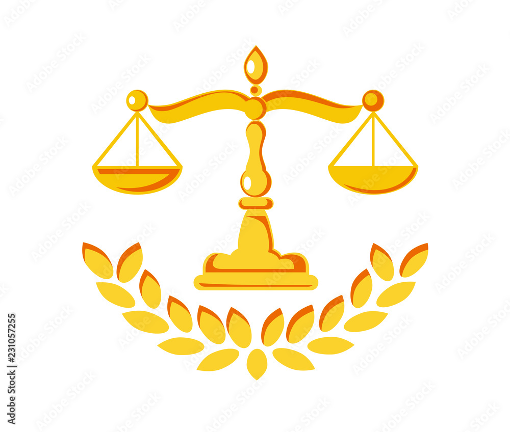 Justice scale icon vector. Hand drawn stylized lines lawyer symbol. Stock  Vector | Adobe Stock, image size:1000x848