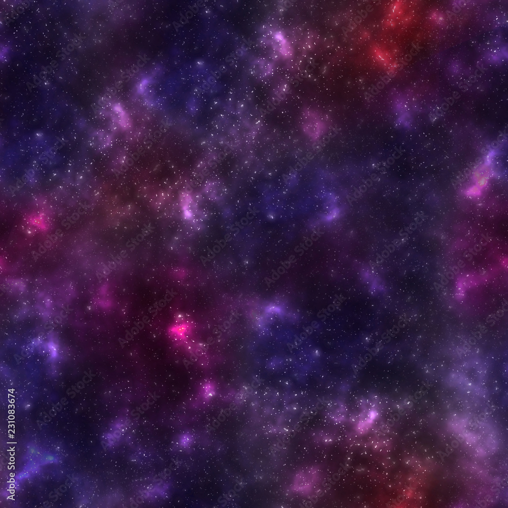 Seamless pattern with bright multicolored texture of cosmos Stock ...