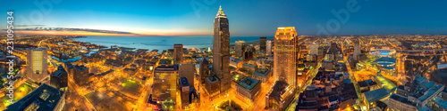 Fotomural 360 Degree Panoramic View of Ceveland Ohio from the Terminal Tower