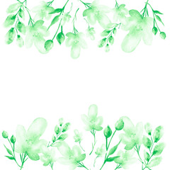 Watercolor pattern, background with a floral pattern. Beautiful vintage drawings of plants, flowers for your desig. For cloth, paper, scarf. A flower of a camomile.