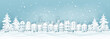 © ChonnieArtwork  - Winter city with houses, buildings and Christmas tree, Christmas card in paper cut style vector illustration