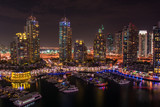 Fototapeta Nowy Jork - Dubai Marina skyline at night