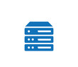 © kaif - Modern Data Server or Hosting blue icon for web, app and more