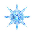 © Ayvengo - Cute blue ice snowflake, star