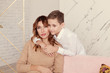 © rimmdream - Portrait of beautiful family, mother and son are sitting on couch