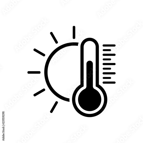 Fotografía Temperature icon. Good sunny weather symbol