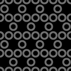  Circles seamless vector pattern. Colored background in different balls and dots