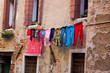 Washing hanging to dry Italy