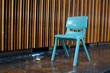 Blue plastic chair modern