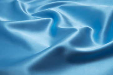 smooth elegant blue silk can use as background
