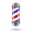 Barber Pole, isolated on a white background. Beauty and fashion.