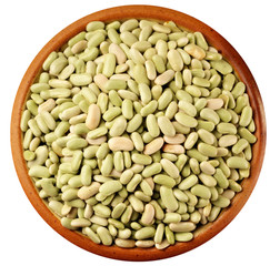 Wall Mural - FLAGEOLET BEANS ON WHITE