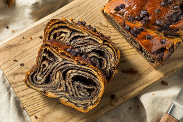 Canvas Print - Sweet Homemade Chocolate Babka Bread