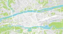Urban Vector City Map Of Tours, France