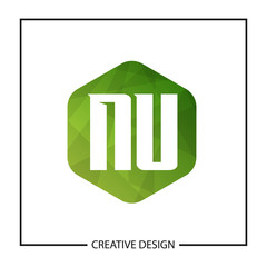 Initial Letter NU Logo Template Design Vector Illustration