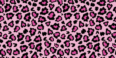 pink and black leopard skin fur print pattern. great for classic animal product design, fabric, wall