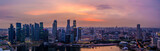 Fototapeta Miasto - Singapore skyline at sunset