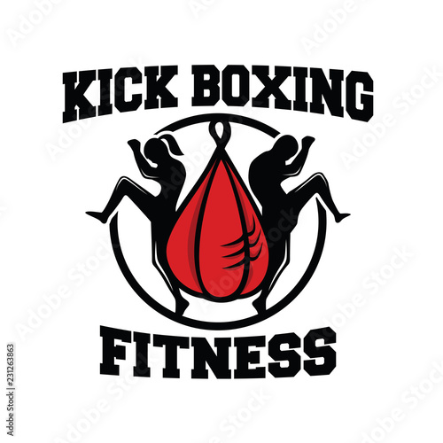 Fototapety Kickboxing  kopnij-boks-i-sztuki-walki-logo-vector