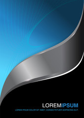 Aufkleber - Vector background of modern brochure with stripe and lines