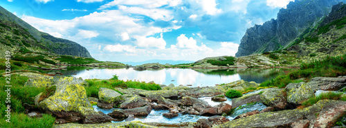 Mountain lake High Tatras National Park, Slovakia. Tapéta, Fotótapéta