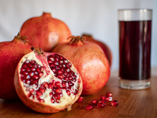 Delicious Pomegranate On The Table