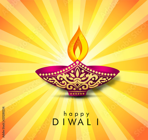 Happy Diwali Banner And Poster With Diya And Beautifull Calligraphy On Yellow Background Buy This Stock Illustration And Explore Similar Illustrations At Adobe Stock Adobe Stock