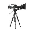 Video Camera on the Tripod Isolated