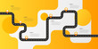 © Igor - Infographic template winding asphalt road with pin-pointers. Vector EPS 10