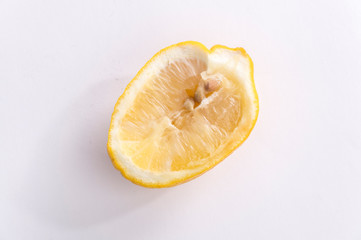 Wall Mural - Cut half of a lemon