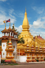 Pha That Luang temple in Vientiane , Laos