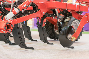 Wall Mural - Agricultural machinery for soil cultivation.