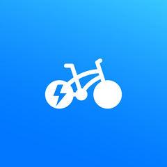 Poster - Electric bike, bicycle vector icon