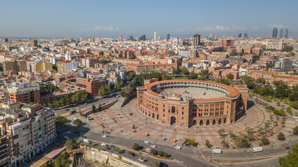 Wall Mural - Aerial view of Plaza de Toros in Madrid