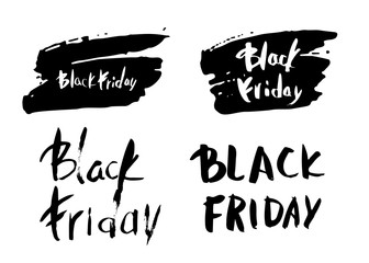 Wall Mural - Black Friday vector text with decoration.