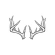 Handrawn antler vector, Hunting logo design inspiration