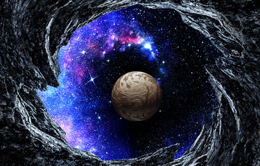 Canvas Print - space planets and nebula