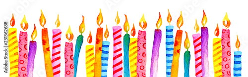 Fotomural Stylized birthday candles in a row