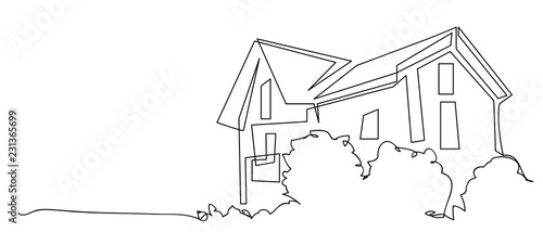 Continuous Line Drawing Of House Residential Building Concept Logo Symbol Construction Buy This Stock Illustration And Explore Similar Illustrations At Adobe Stock Adobe Stock