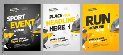 Photographie Layout poster template design for sport event, tournament or championship